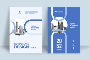 City Background Business Book Cover Design Template