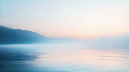 Fototapeta premium Neutral Photo Background. Blurred Sunrise with Soft Abstract Sky and Ocean