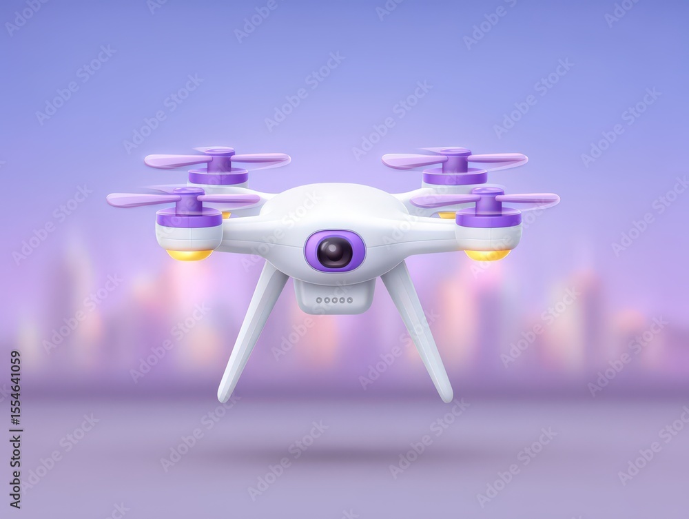 Poster aerial innovation unfolds with a modern drone embodying sleek design and advanced technology showcas