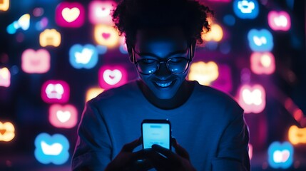 notifications creators phone glowing with nonstop social media