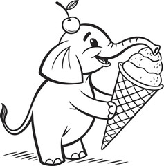 Cartoon kangaroo and running dog illustration vector