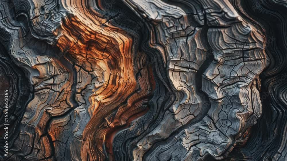 Poster Close-up shot of a tree trunk with texture and detail