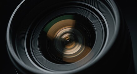 Camera lens close up