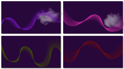 Abstract backgrounds with seamlessly flowing blends of color, nurturing some clouds