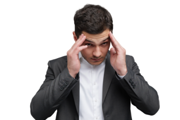 Feeling overwhelmed while preparing for a challenging business presentation in a professional setting