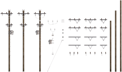 modular electricity poles isolated