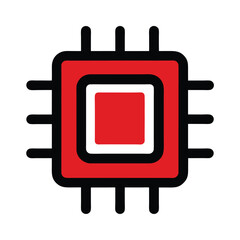 Processor chip icon