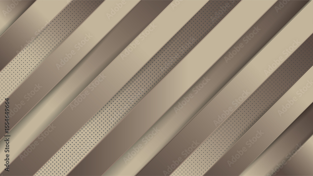 Aufkleber elegant diagonal stripes with subtle dot pattern and gradient effect in neutral beige and brown tone