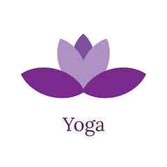 Purple Lotus Flower Yoga Studio Logo Design lilac 1