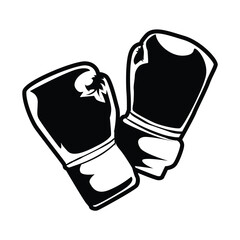 Pboxing gloves with separate white background in vector format