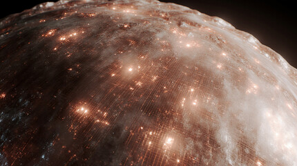  Extreme Close-Up of Futuristic Human Skin Embedded with Microcircuits, Featuring Soft Glowing Elements Under Translucent Layers in a Biotech Aesthetic with Hyper-Detailed Surreal Realism