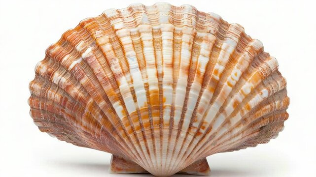 A close-up shot of a shell on a white surface, great for beauty or nature-related uses