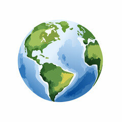 Obraz premium earth watercolor flat isolated