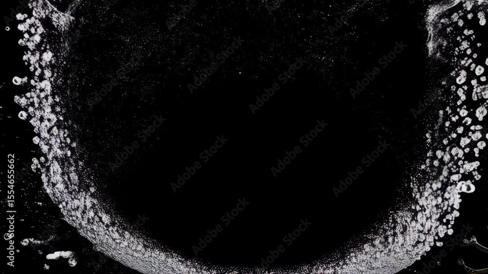 Poster liquid sphere explosion captured with high speed photography against dark backdrop showcasing abstra