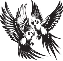 Cockatiel Parrot Vector 