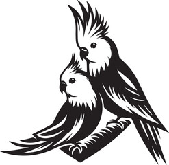 Cockatiel Parrot Vector 