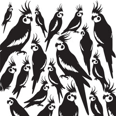 Cockatiel Parrot Vector 