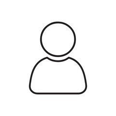 Outline User Account Symbol Vector