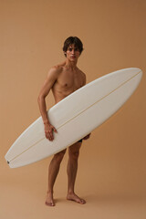 Surfer in studio