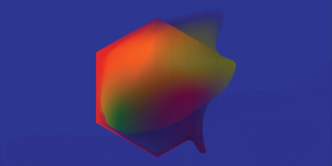 Modern 3D colorful abstract background with hexagonal polygon texture. soft melting hexagon abstract