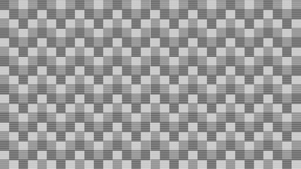 A checkered pattern of alternating horizontal lines in varying shades of gray and white creating optical illusion