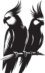 Fototapeta premium Cockatiel Parrot Vector 