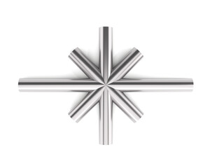 Top view steel pipes