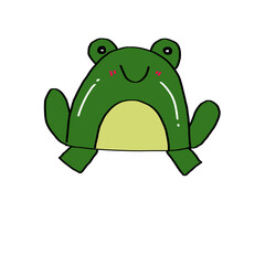 green frog cartoon