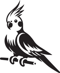 Cockatiel Parrot Vector 
