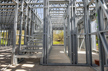 Light gauge steel framing system used for house construction. Wall to be clad with fibre cement...