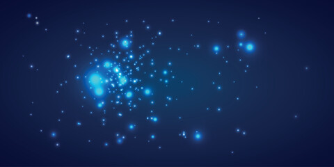 the night starry sky as a background space.