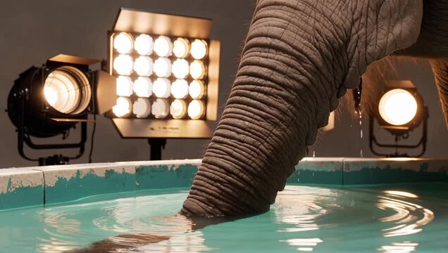 Capillary Rich Tip of Indian Elephant&rsquo;s Trunk Explores Water Surface in a Controlled Environment