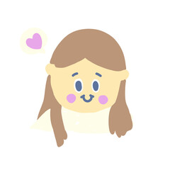 Cartoon character girl 