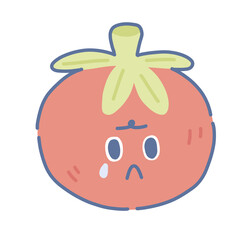 Tomato cute sad face 