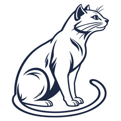 logo cat isolated on white background