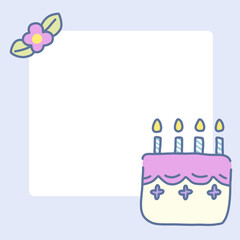 birthday card with cake