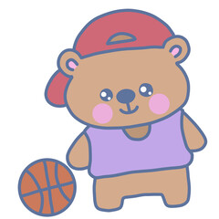 teddy bear with a ball