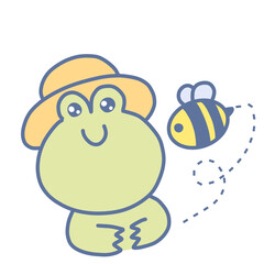 Frog lovely farmer