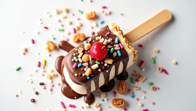 chocolate ice cream - Powered by Adobe