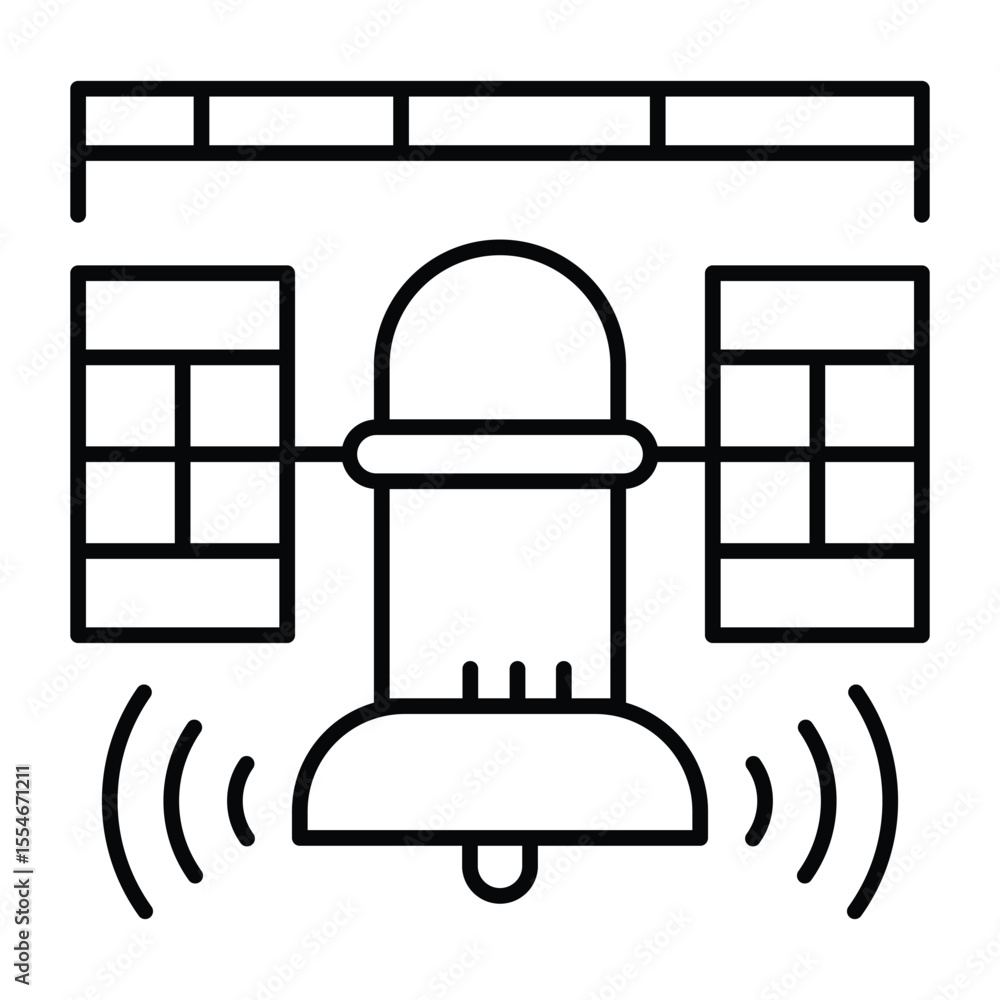 Aufkleber data ruler and satellite with antenna thin line icon, neural dataset concept. vector graphics. satel