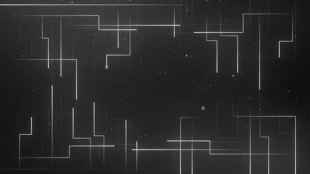 Cybernetic Lines: Abstract and sleek, intricate circuits and pathways of light traverse a dark space, embodying the digital essence of a connected world.