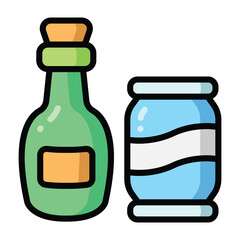 Simple Beverage colorful icon. The icon can be used for websites, print templates, presentation templates, illustrations, etc	
