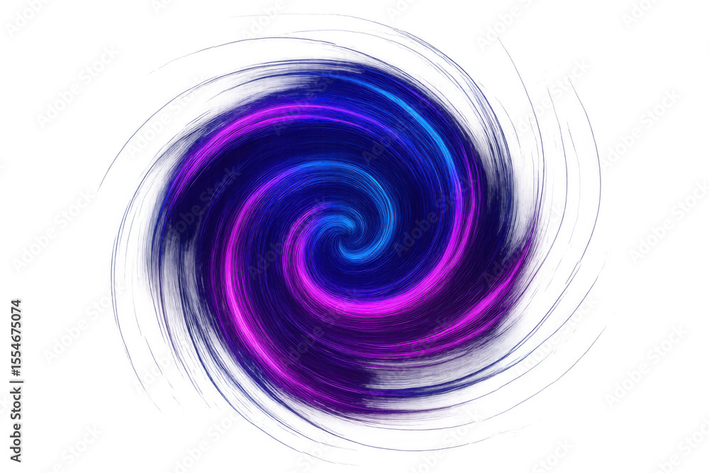 Poster purple and blue light vortex swirling dynamically, generating energetic abstract visual effect again