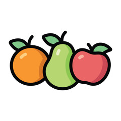 Simple Fruit colorful icon. The icon can be used for websites, print templates, presentation templates, illustrations, etc	
