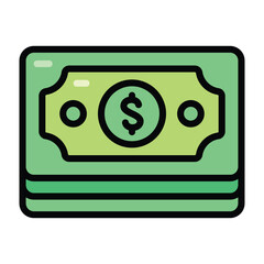 Simple Money colorful icon. The icon can be used for websites, print templates, presentation templates, illustrations, etc	

