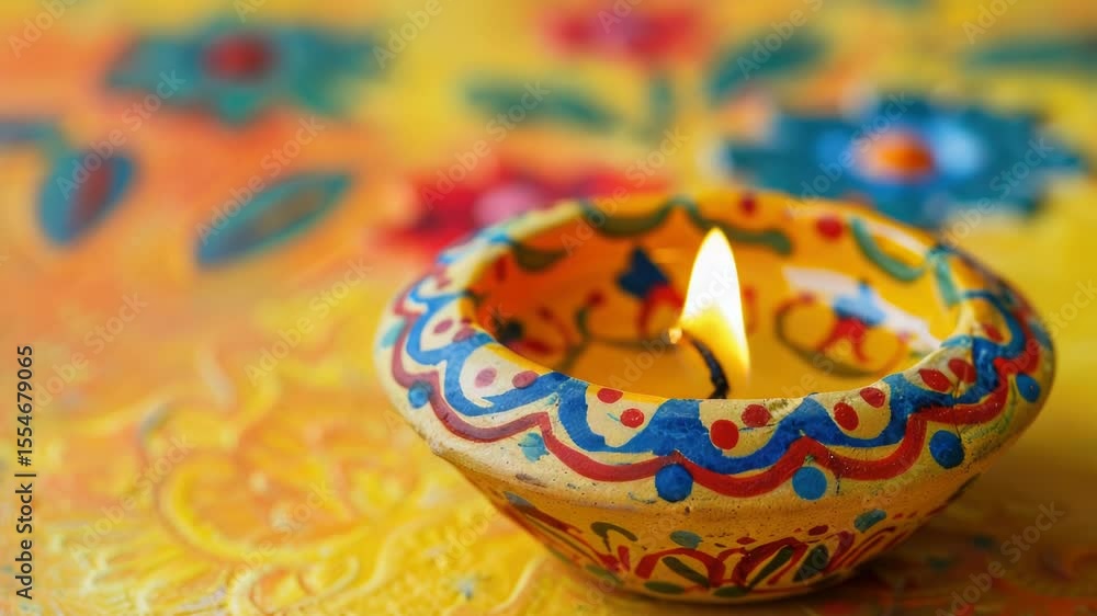 Poster a small candle lit on a wooden table with a simple setting