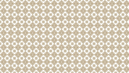 Repeating geometric pattern with diamond shapes and floral elements on a white background design style
