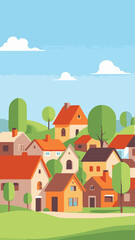 vector illustration of houses