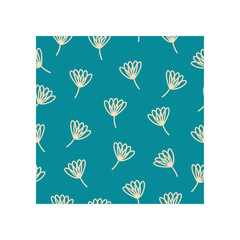 Seamless pattern with doodle of flowers. Seamless pattern for graphic design, fabric, or paper.