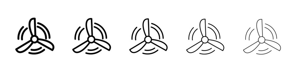 airscrew icon flat simple outline logo © Aly